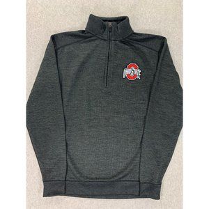 Ohio State Buckeyes 1/4 Zip Pullover (Men's Small)‎ Charcoal Gray